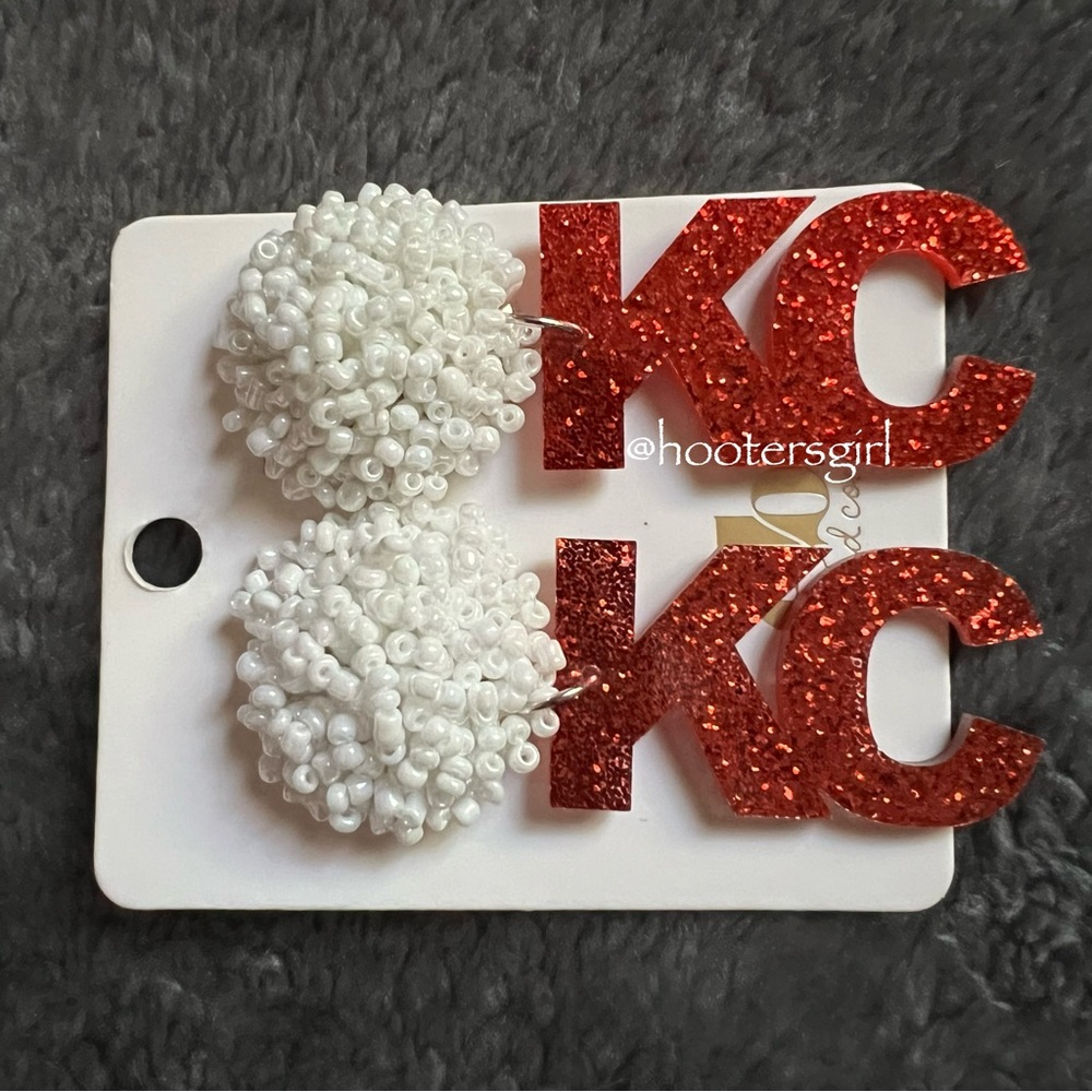 ❤️🤍Red KC Acrylic Earrings❤️🤍